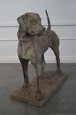 Antique 19th Century Zinc Morley's Dog Statue by J.W. Fiske (A)