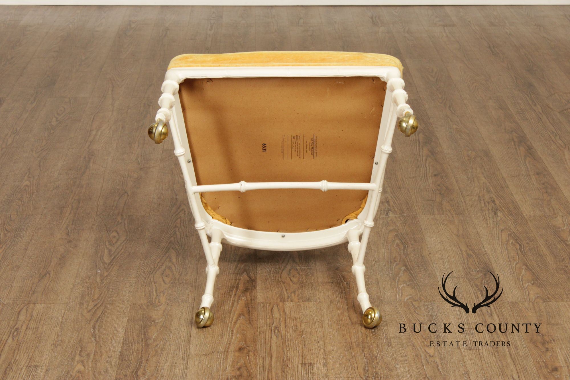 Kessler Industries Hollywood Regency Faux Bamboo Set of Four Painted Dining Chairs