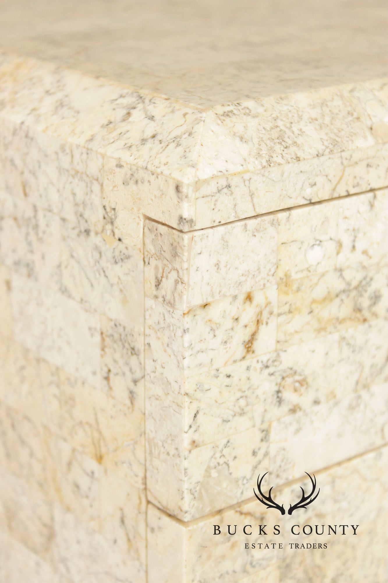 Maitland Smith Tessellated Marble Tall Chest