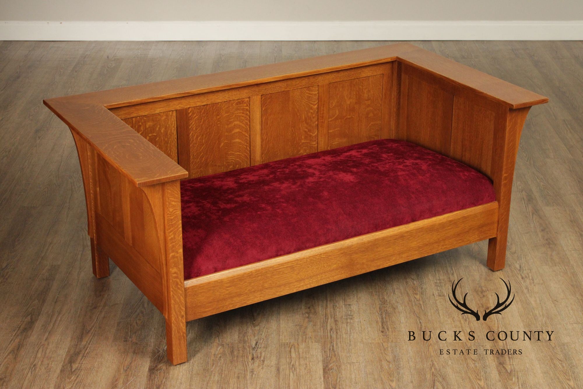 Stickley Mission Collection Oak Prairie Loveseat Sofa