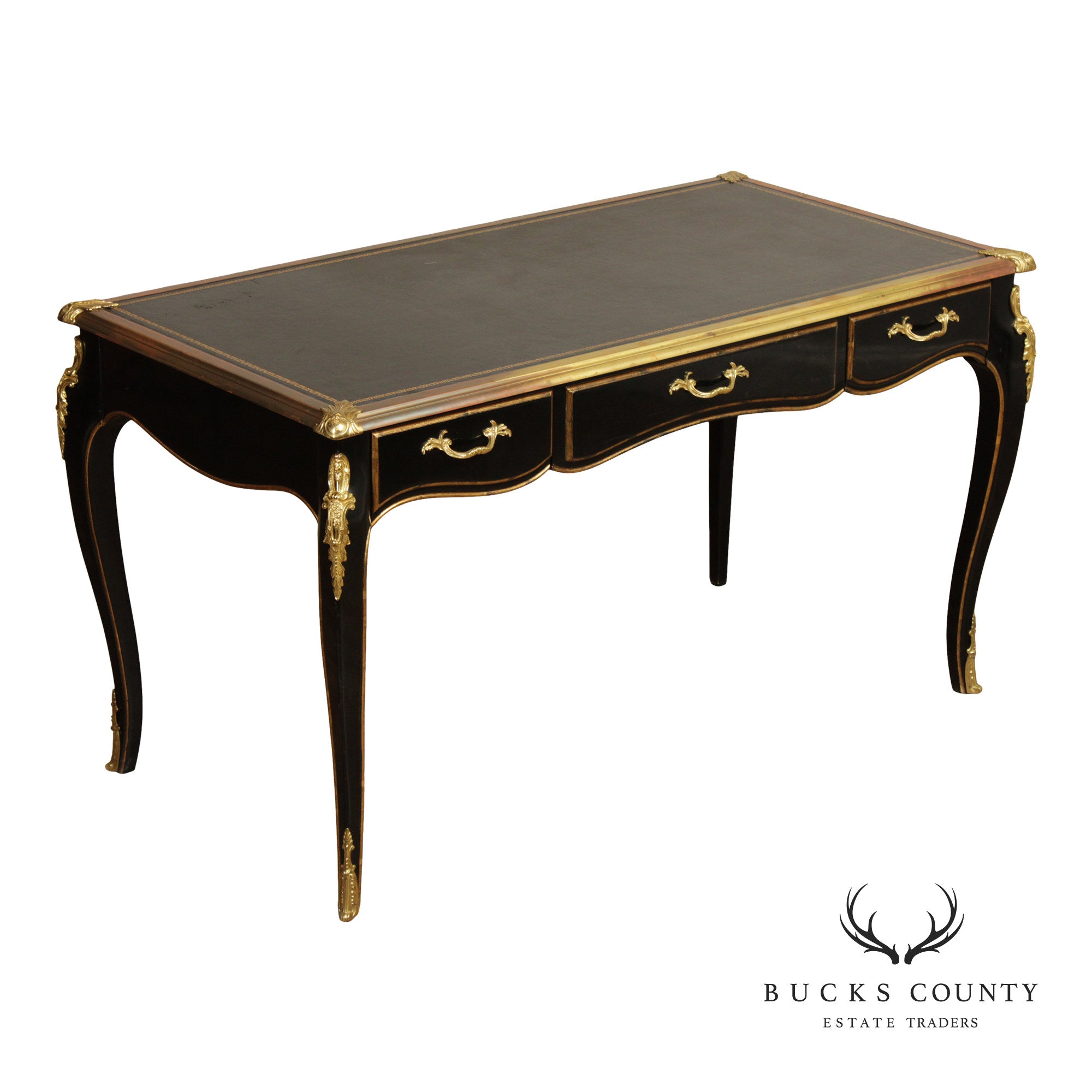 Baker Furniture Napoleon II Style Leather Top Writing Desk