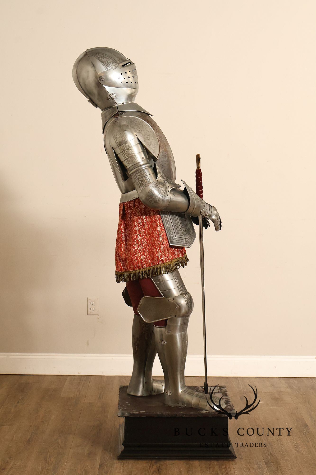 Marto Toledo Spanish Engraved Full Suit of Armor with Sword