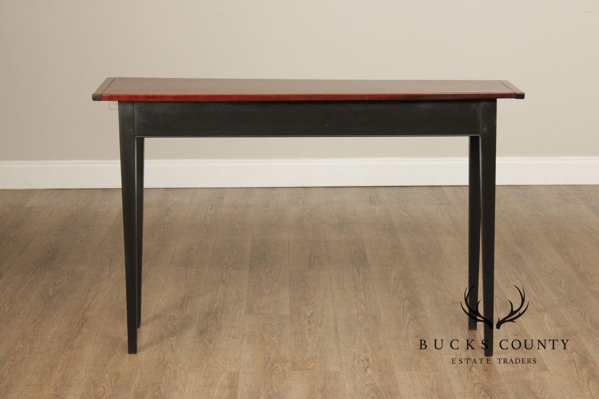 Shaker Style Painted  Base Cherry Console Table