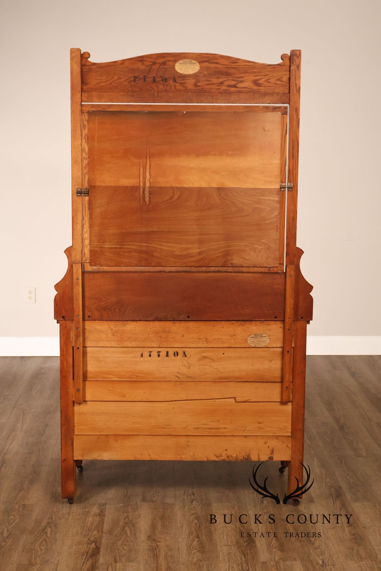Paine Furniture Renaissance Revival Oak Dresser with Mirror