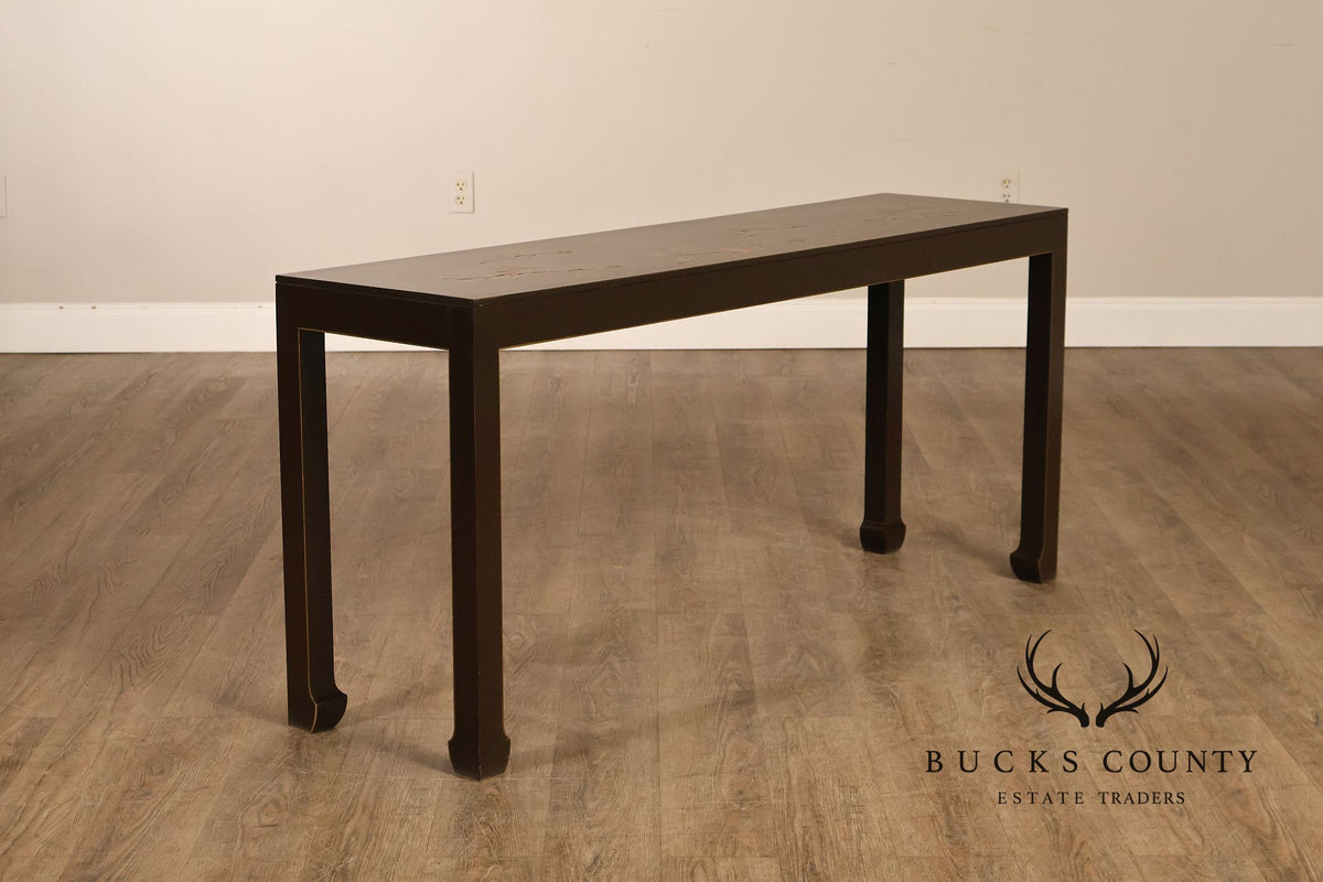 Custom Chinoiserie Style Painted Console Table