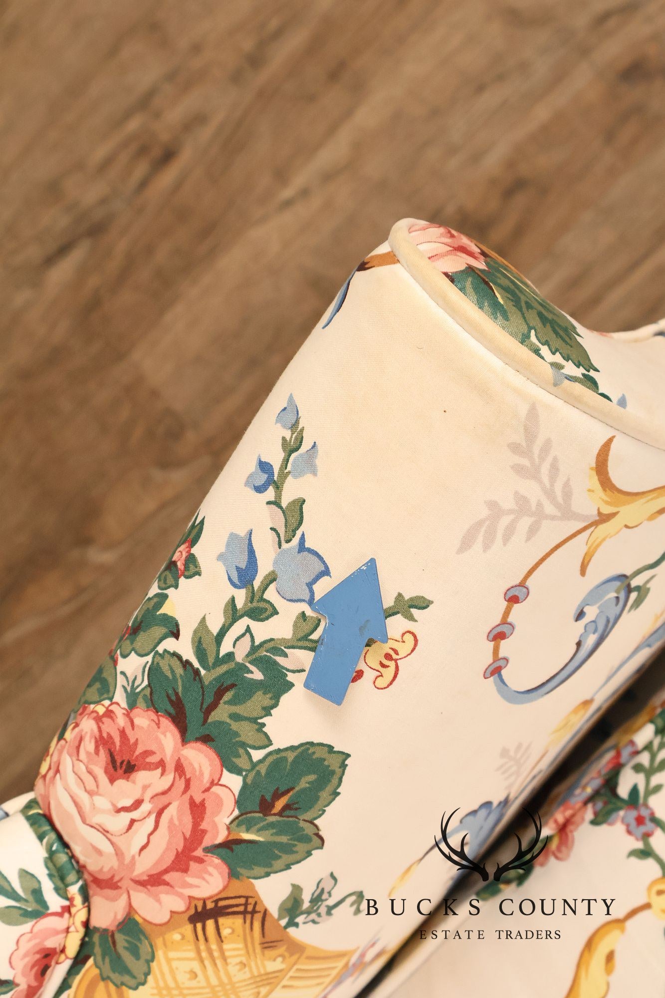 Georgian Style Upholstered Wing Chair