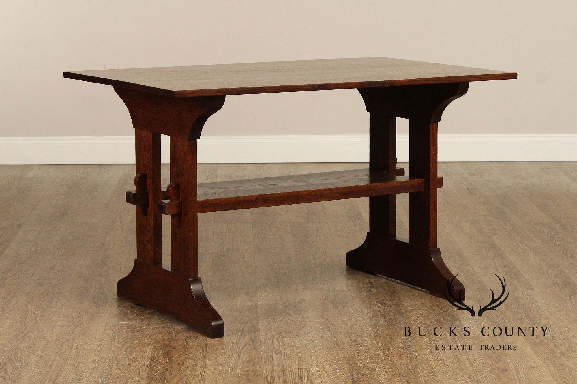 Gustav Stickley Mission Oak Trestle Table