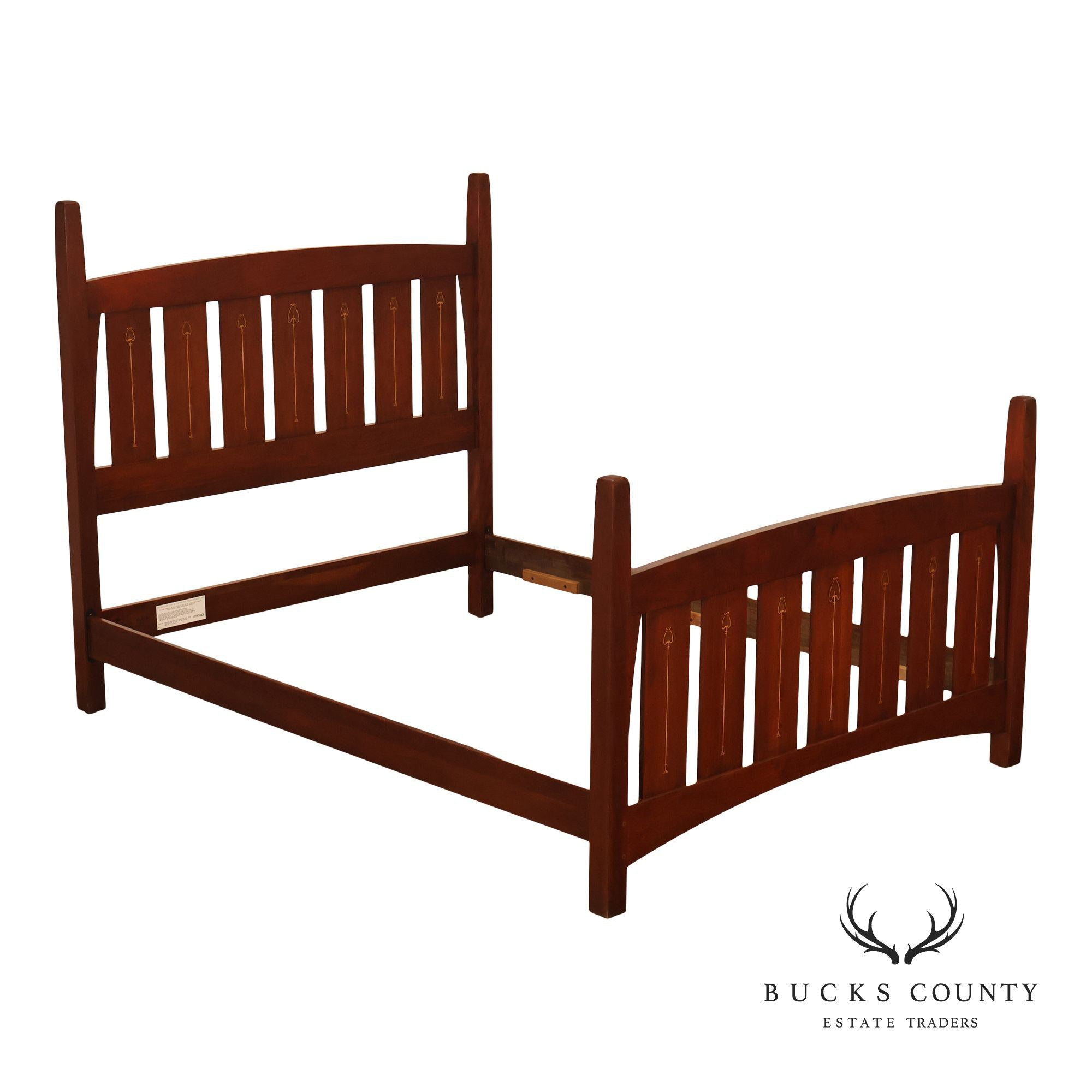 Stickley Harvey Ellis Inlaid Cherry Queen Bed