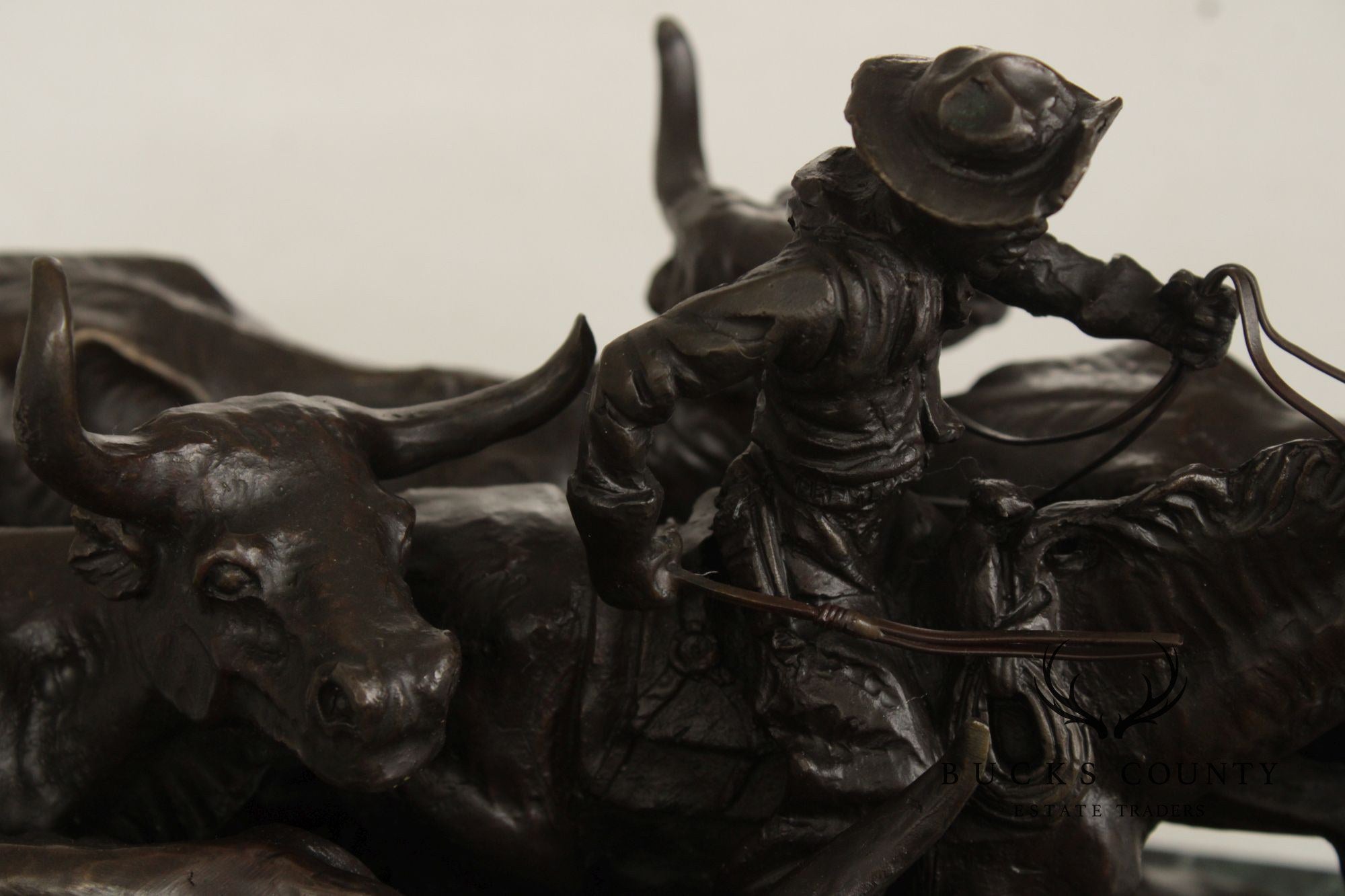 Frederic Remington Bronze Statue, 'Stampede'