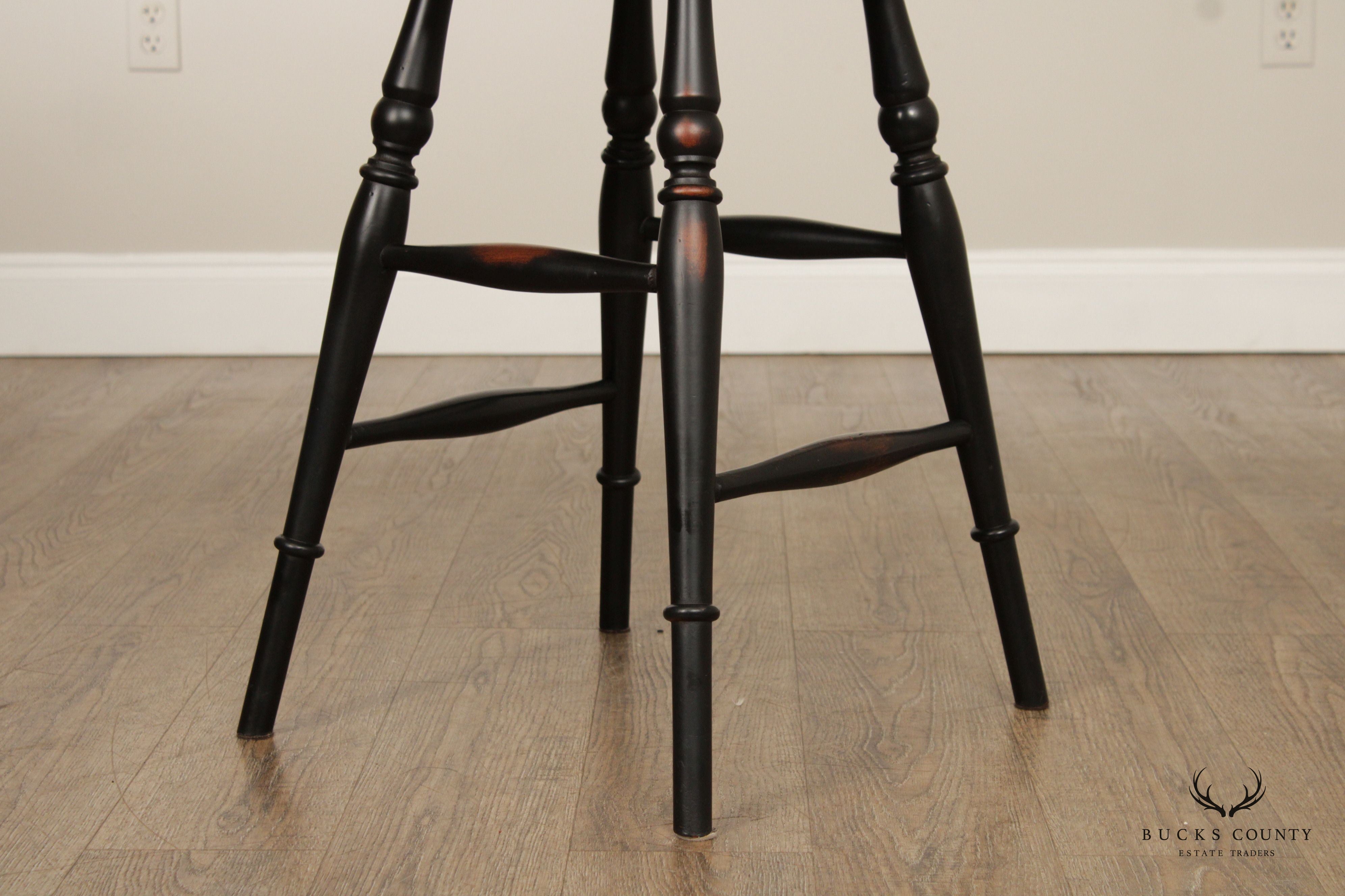 Zimmerman Heirloom Collection Transitional Style Cherry Saddle Counter Stools