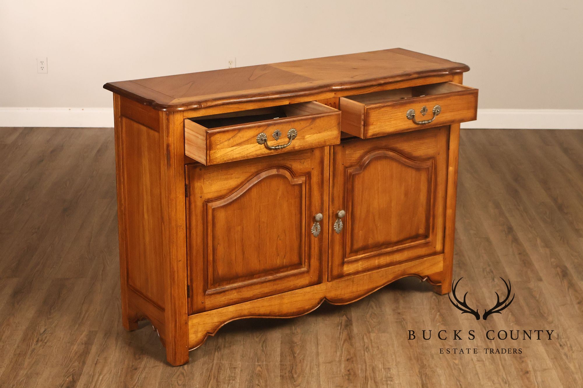 Hekman French Country Style Oak Two-Door Server