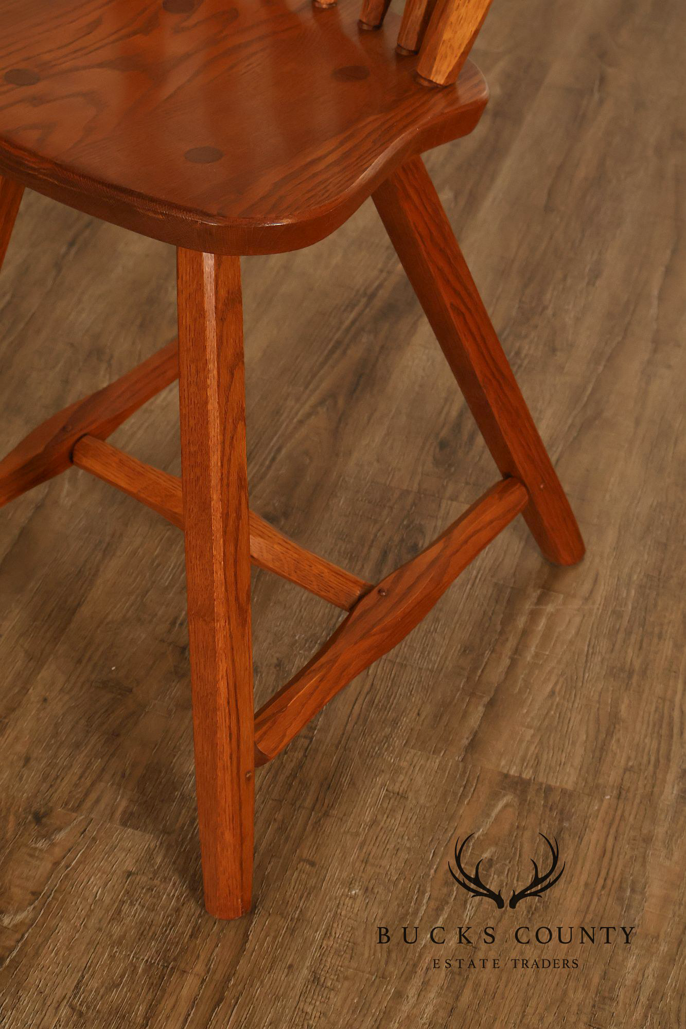 Hunt Country Furniture Solid Oak Occasional Height Stool
