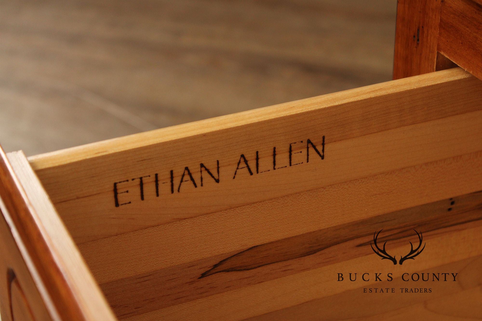 Ethan Allen Legacy Bonnetiere French Provincial Style Maple Armoire