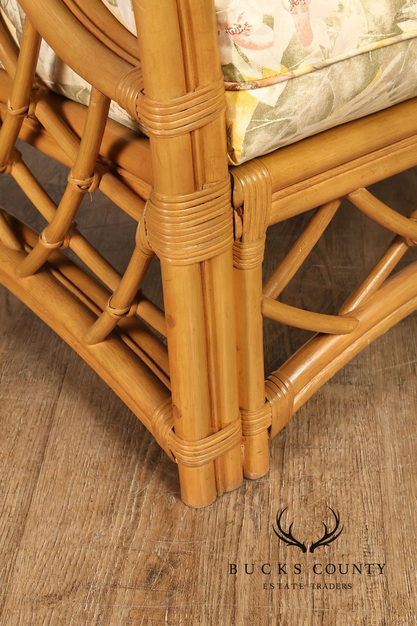 Laneventure Tradewinds Rattan Armchair and Ottoman