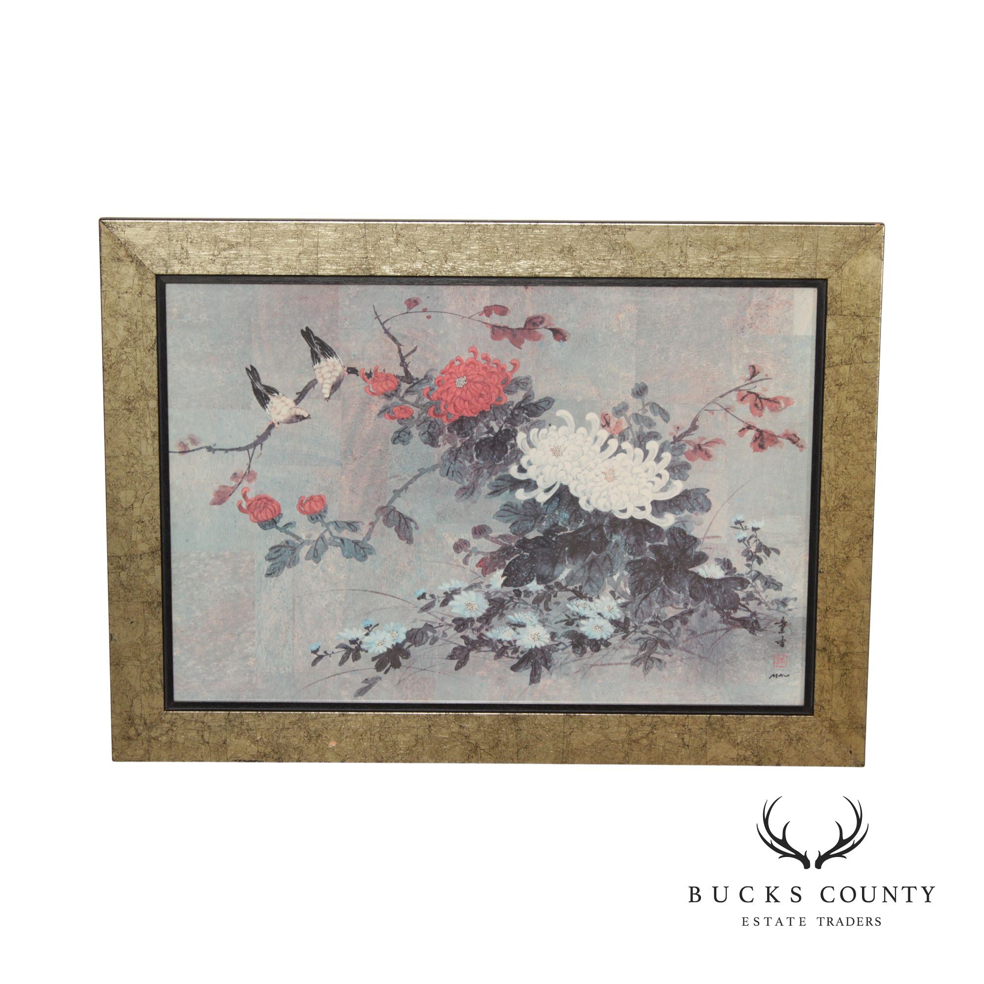 Hui Chi Mau 'Oriental Autumn' Framed Print