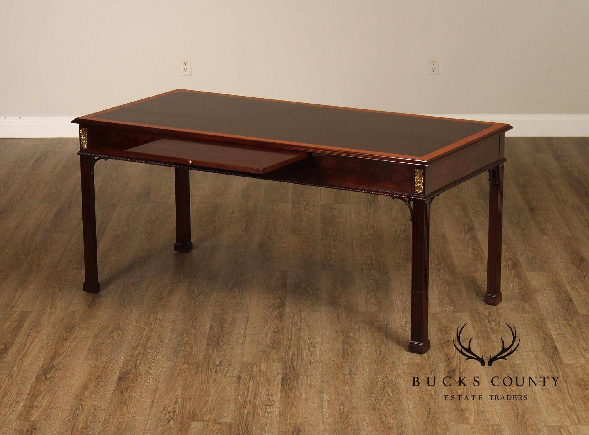 Stickley Georgian Style Banded Mahogany Writing Desk