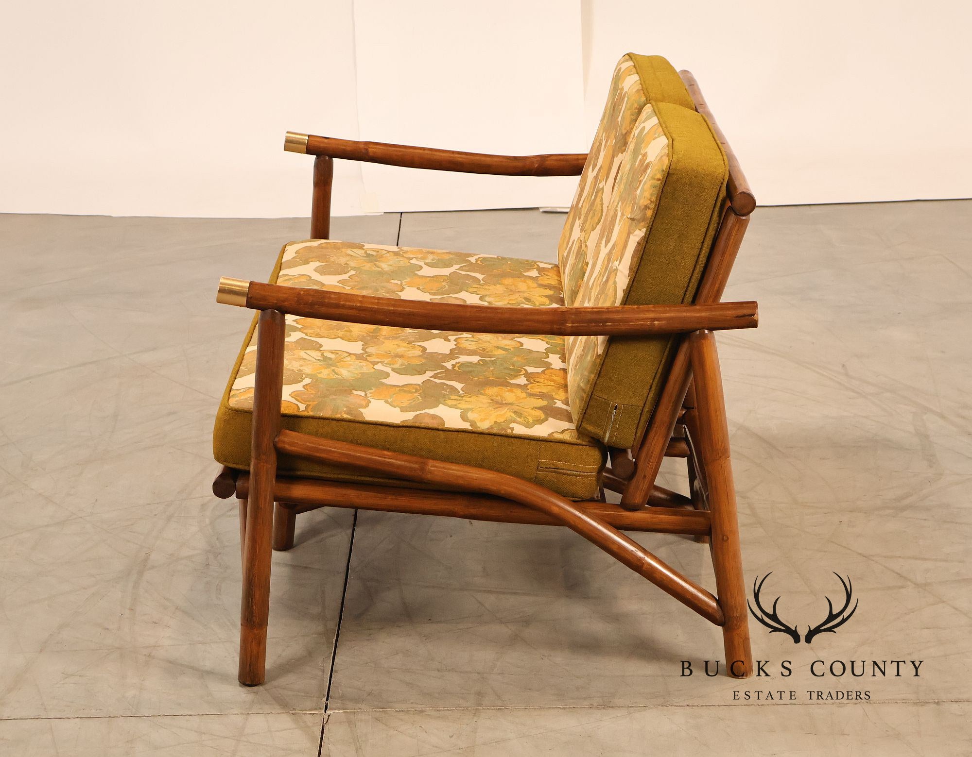 Vogue Coastal Vintage Rattan Bamboo Loveseat