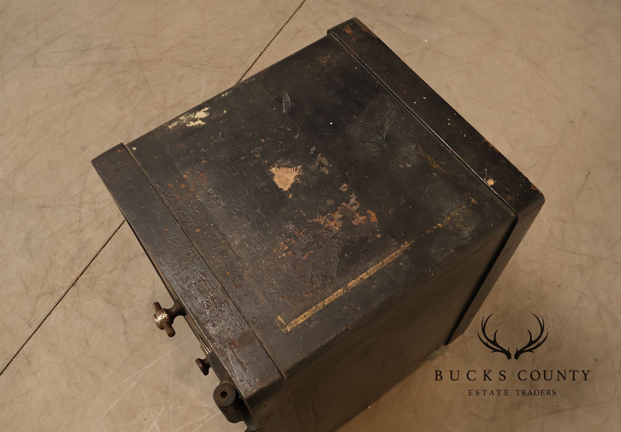Antique Hall's Safe Company Iron Safe On Casters