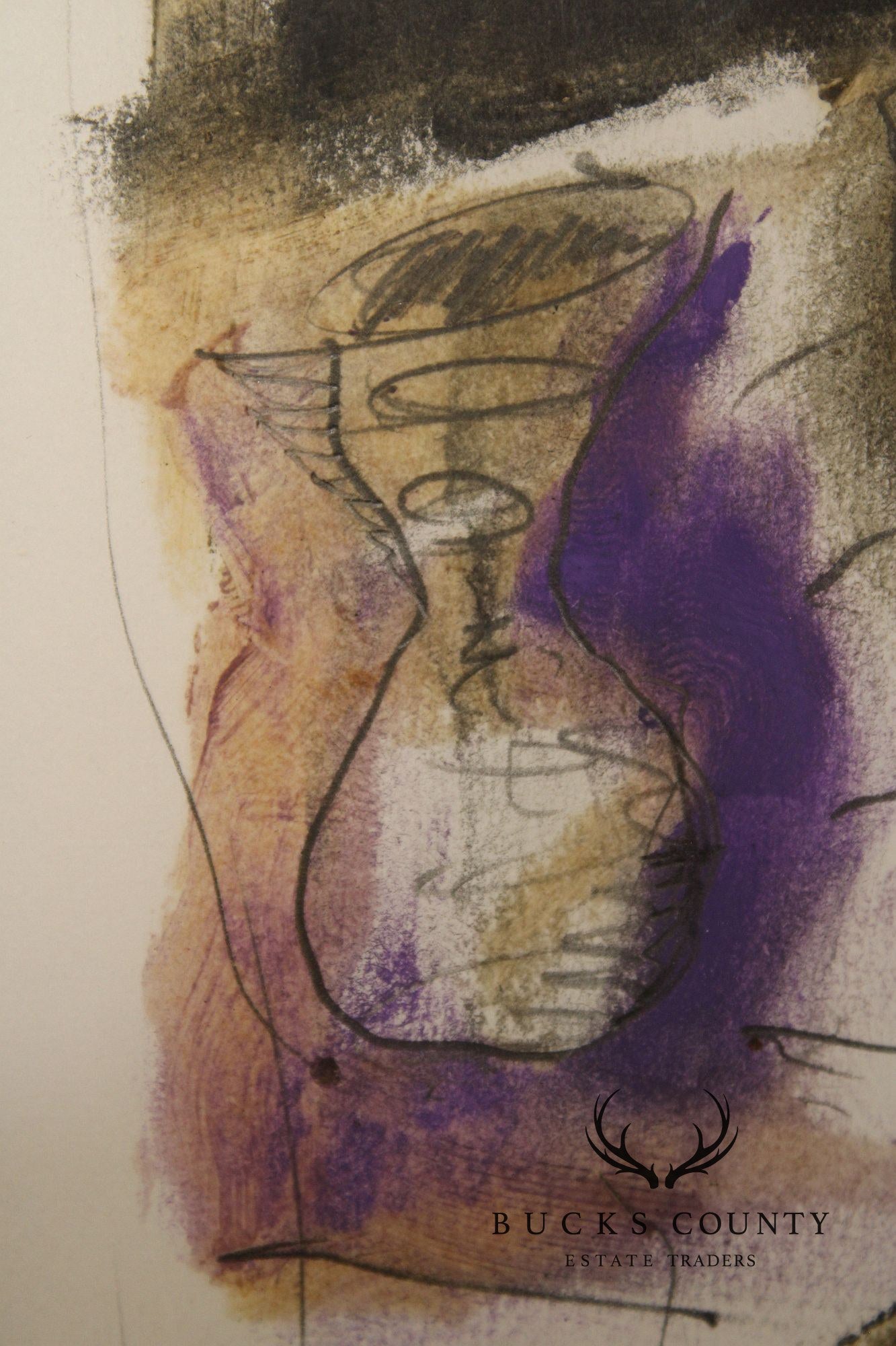 Bryan Hunt Abstract Graphite on Paper, 'Four Movements IV'