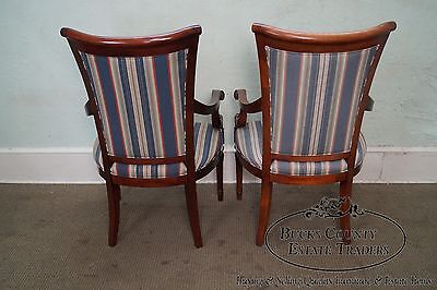 Solid Mahogany Pair of Regency Style Arm Chairs by New Mackenzie LTD