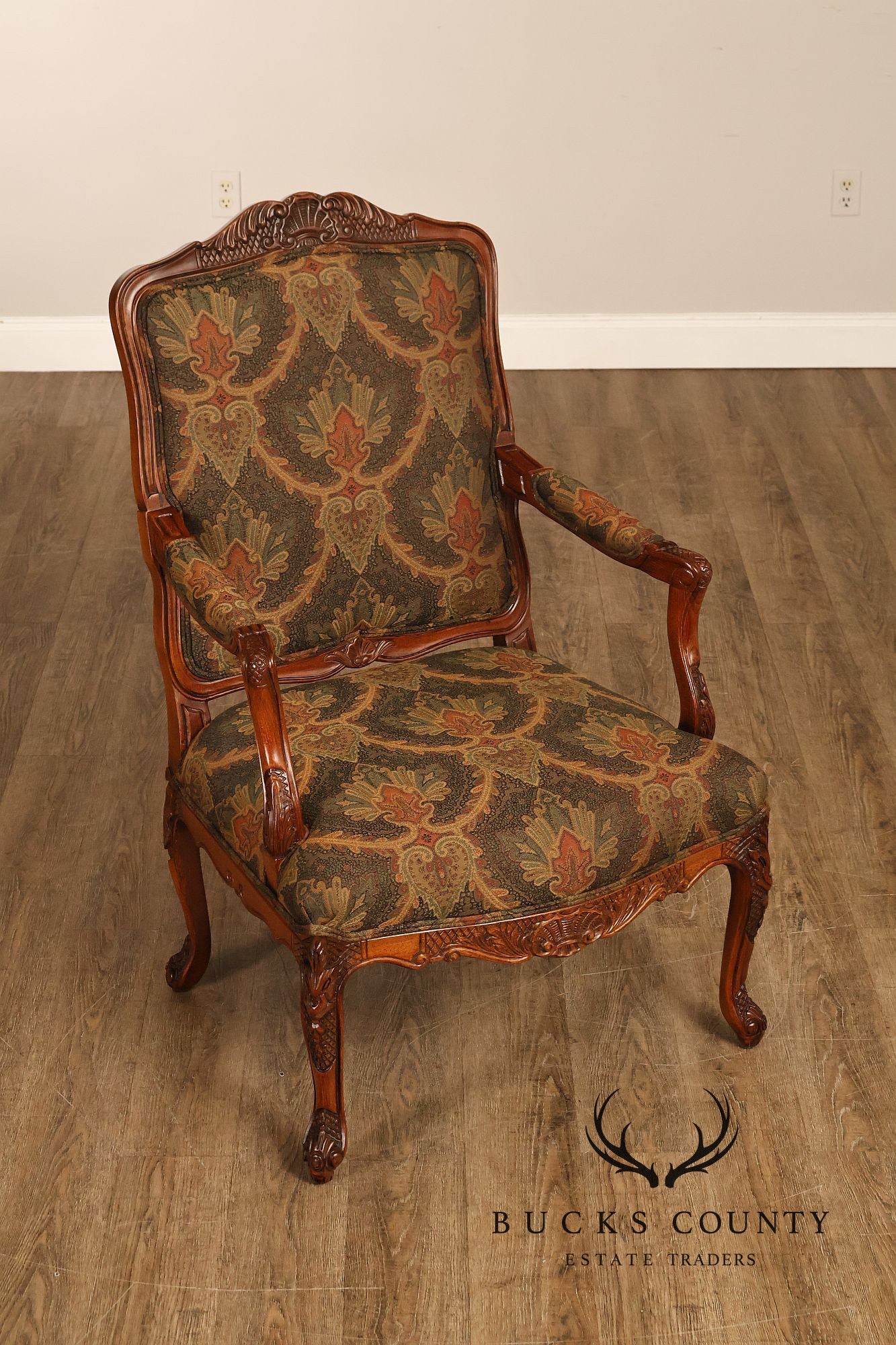 Woodmark Originals Italian Rococo Style Pair of Armchairs