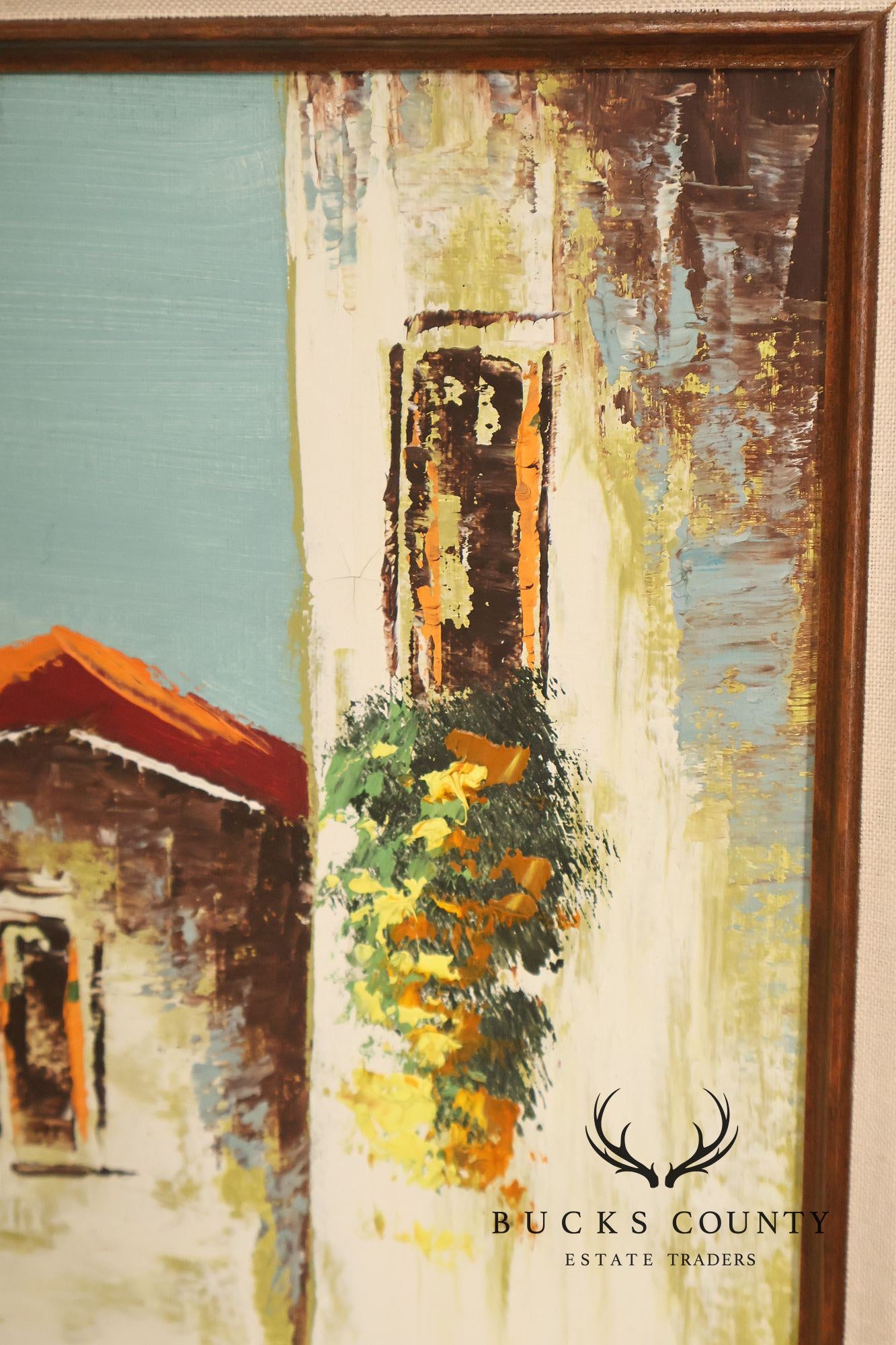 Artist Signed Mediterranean Landscape Oil Painting