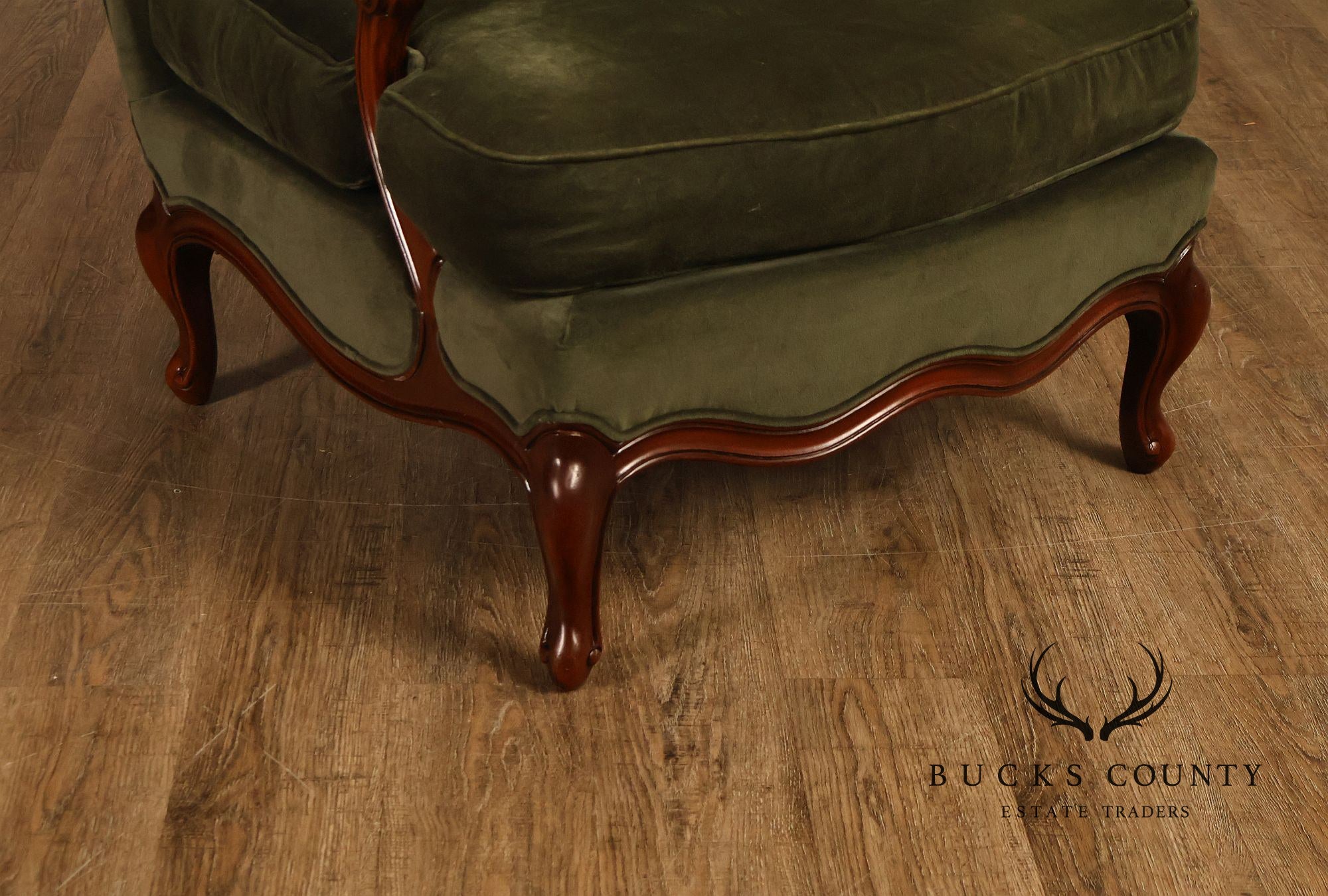 Hickory Chair Mark Hampton Collection Louis XV Style Upholstered Lounge Chair And Ottoman