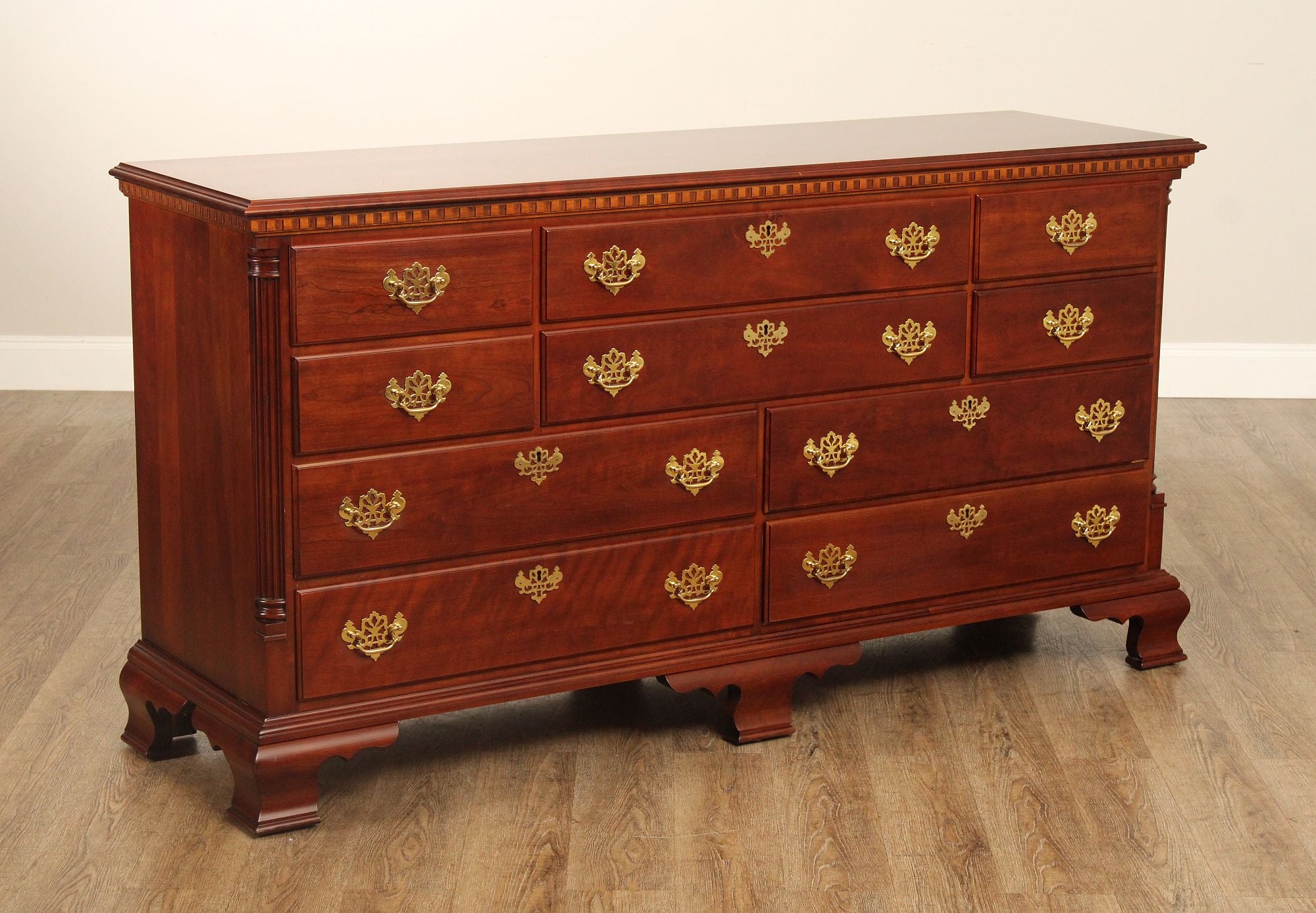 Statton Georgian Style Cherry Long Dresser