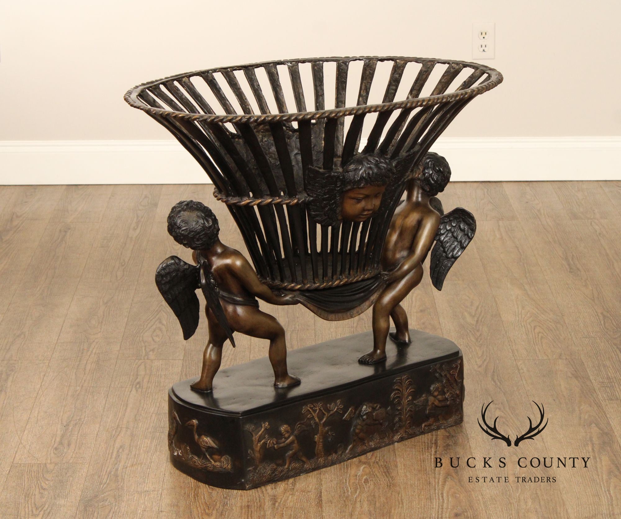 Italian Renaissance Style Bronze Cherub Table Base