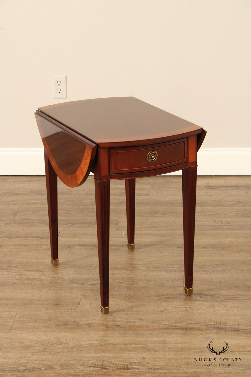 Baker Furniture Hepplewhite Style Mahogany Pembroke Side Table
