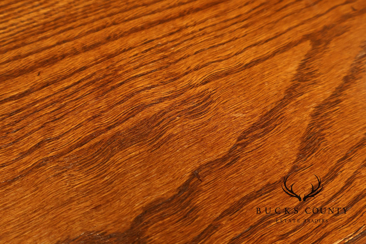 Ethan Allen Rustic Style Oak Flip Top Server