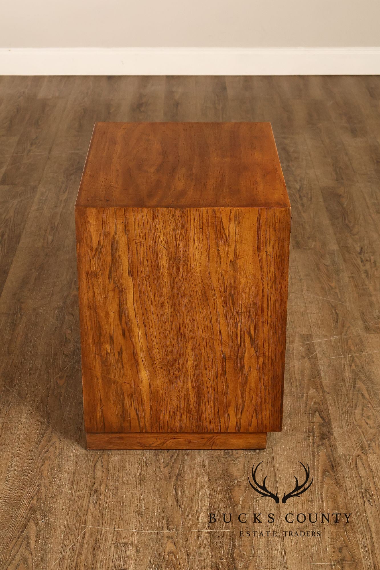 Drexel 'Woodbriar' Campaign Style Pair of Nightstands