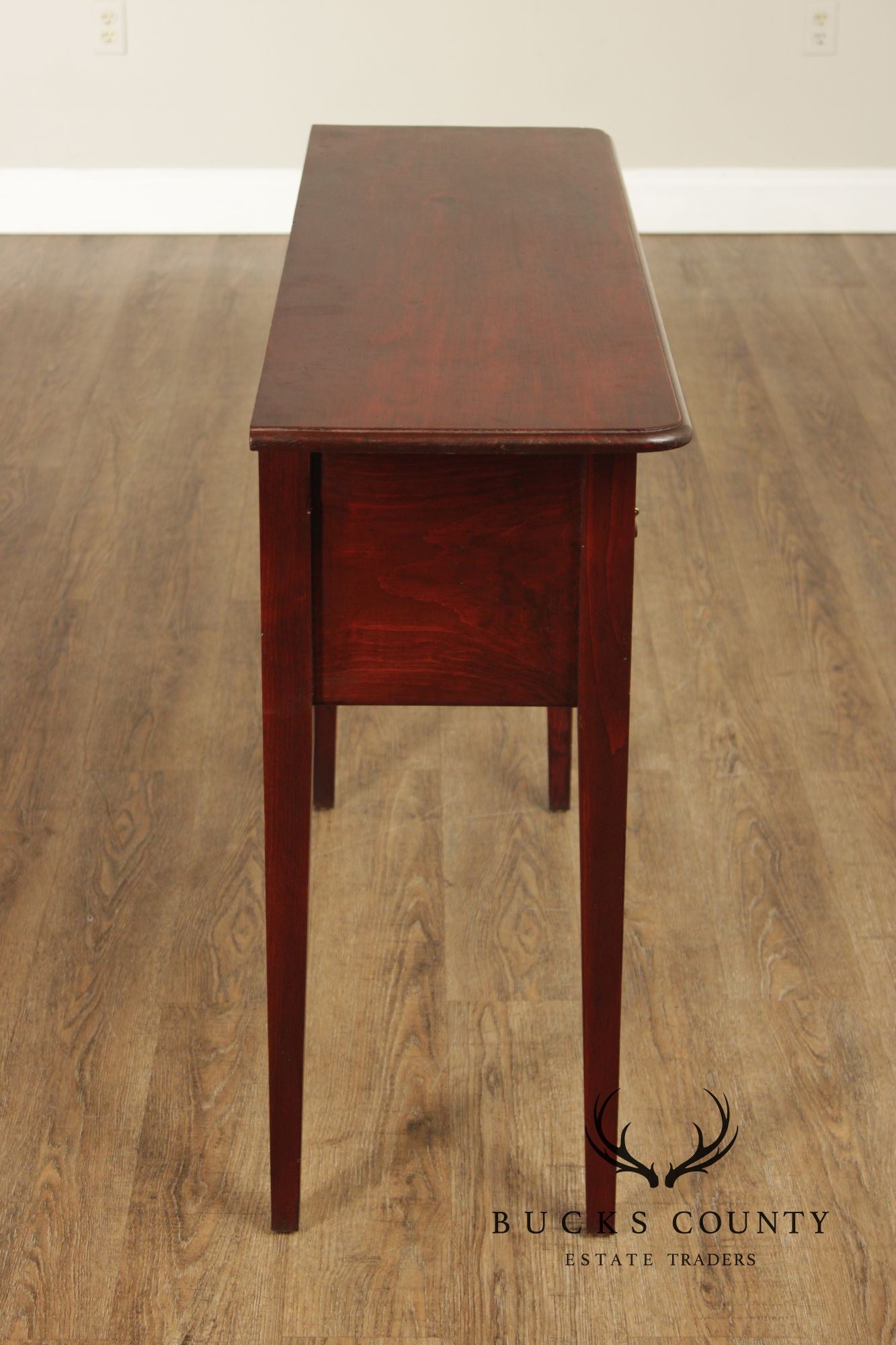 Georgian Style Shell Carved Narrow Console Table