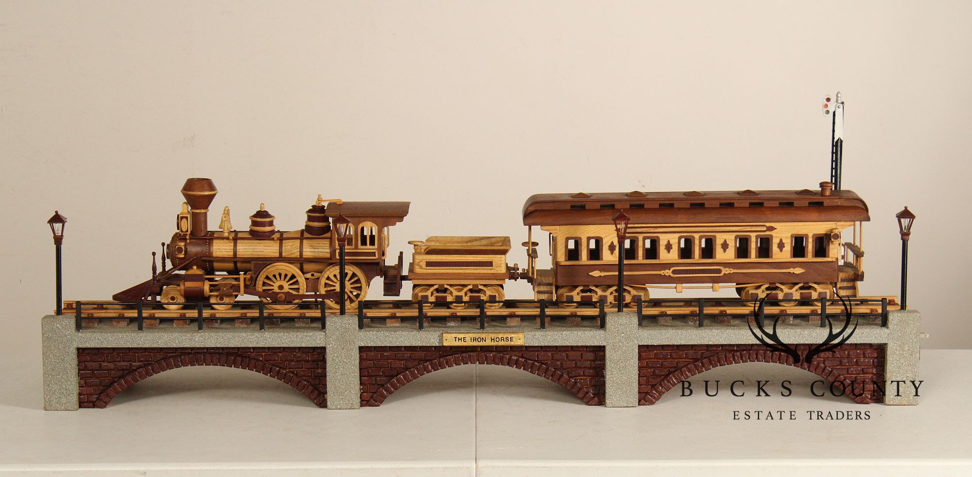 Philip Jacoby Carved Wood Model Train