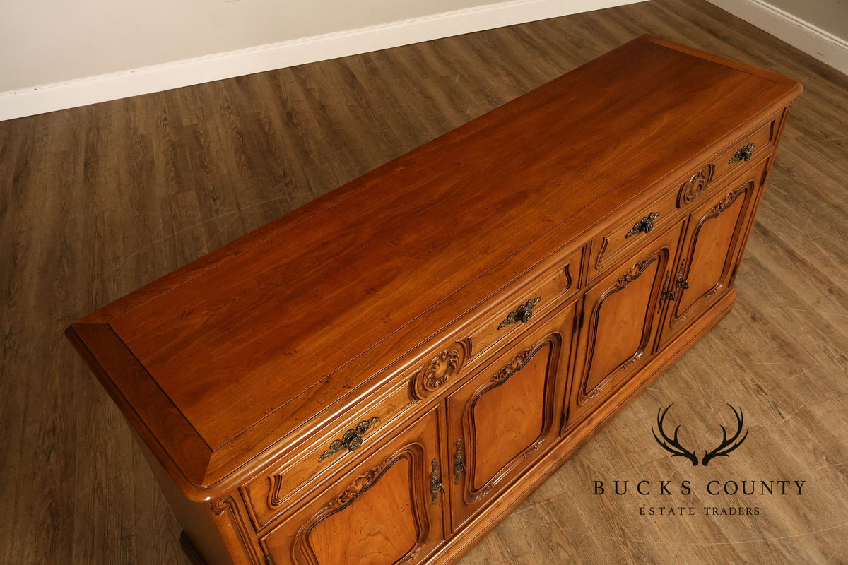 Henredon French Louis XV Style Walnut Buffet Sideboard