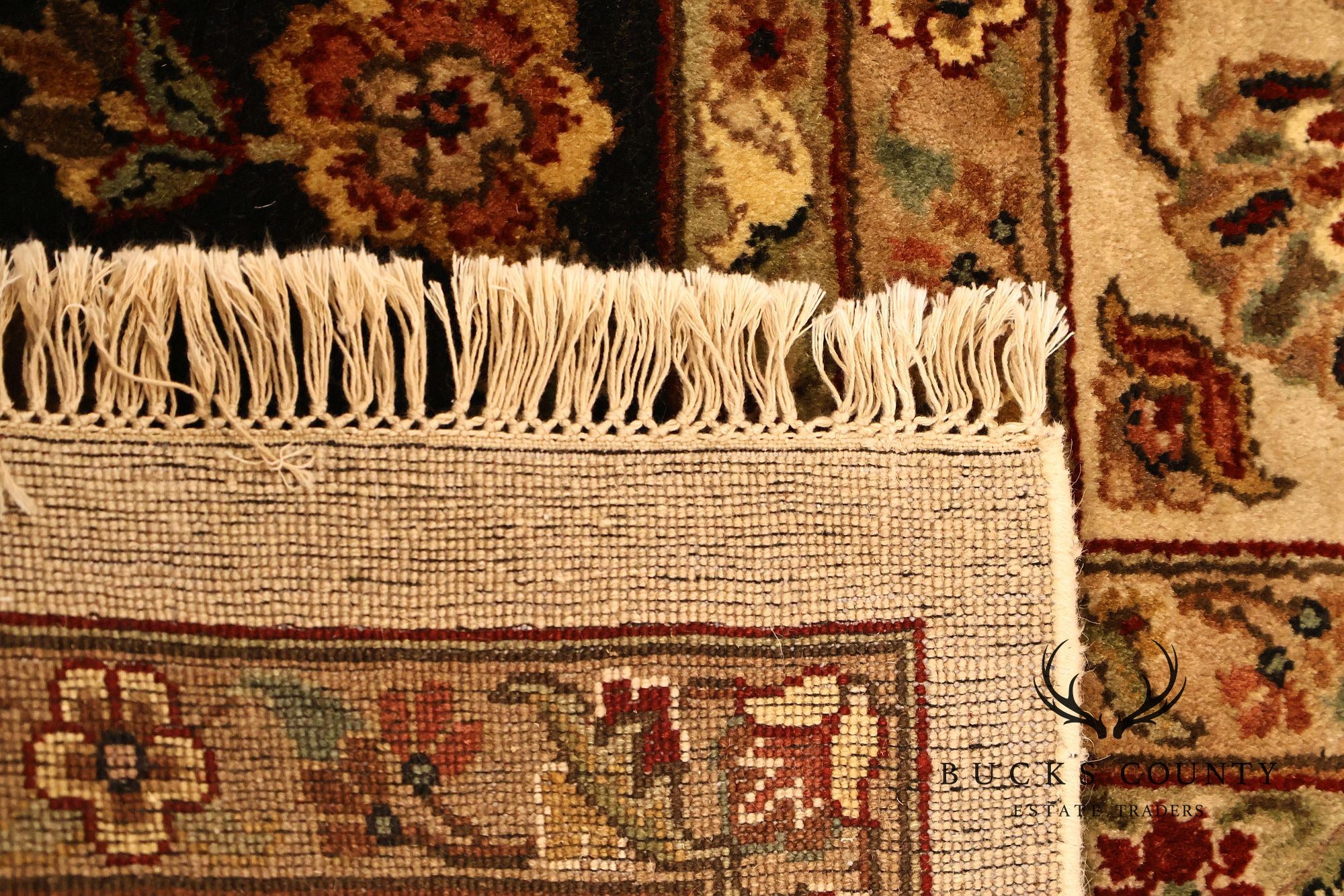 Persian Style Floral Wool Area Rug  12 inch x 15 inch 10 inch