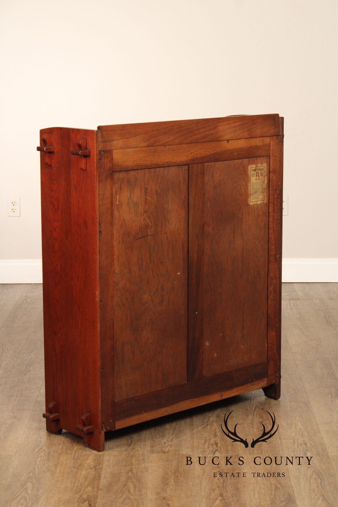 Gustav Stickley Rare Antique Mission Oak Small Two Door Bookcase