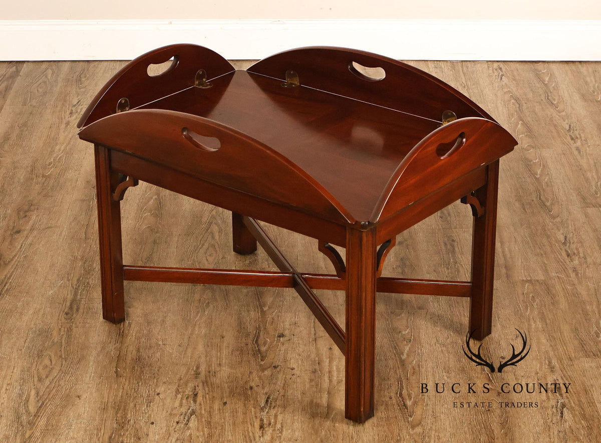 Chippendale Style Mahogany Butler's Tray Coffee Table