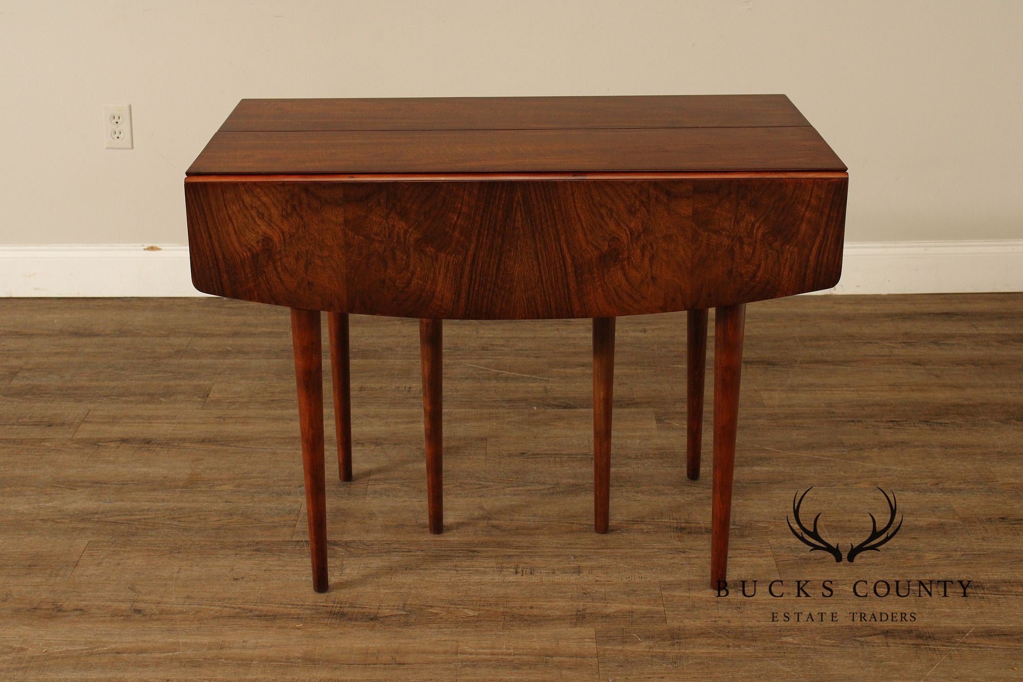 Widdicomb Mid Century Modern Walnut Drop Leaf Extendable Dining Table