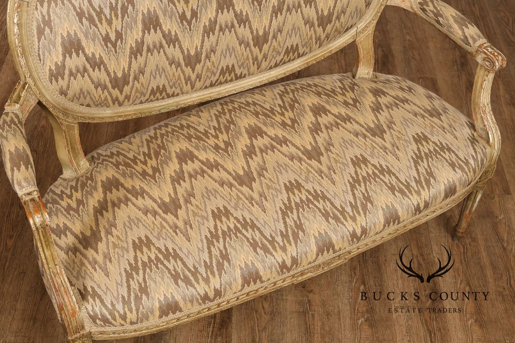 French Louis XVI Style Painted Settee