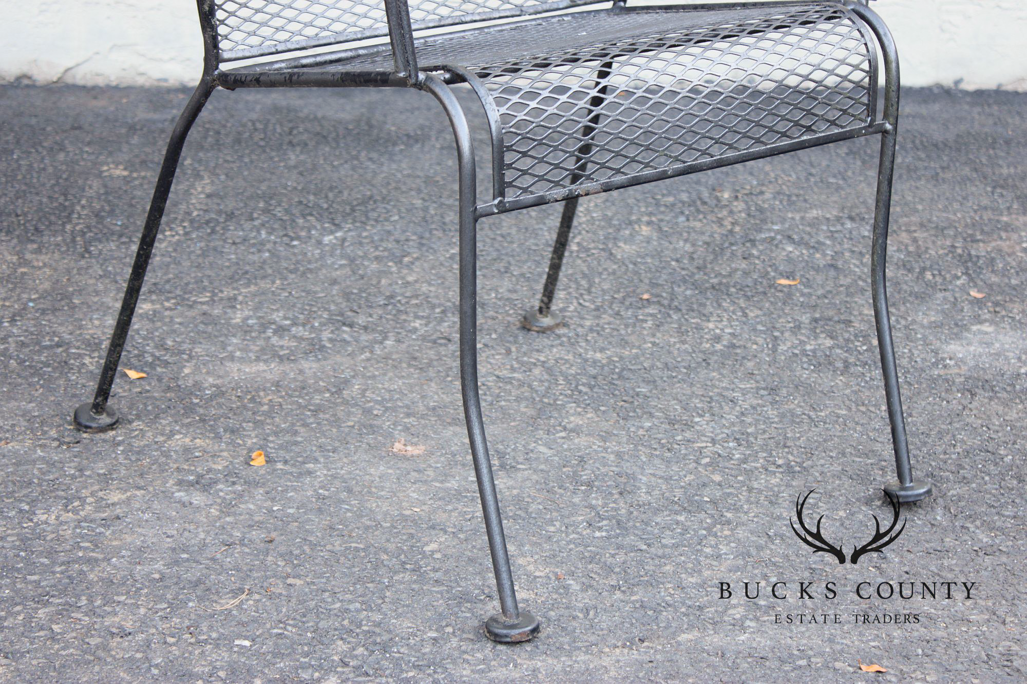 Vintage Wrought Iron Pair Of Patio Armchairs Chairs