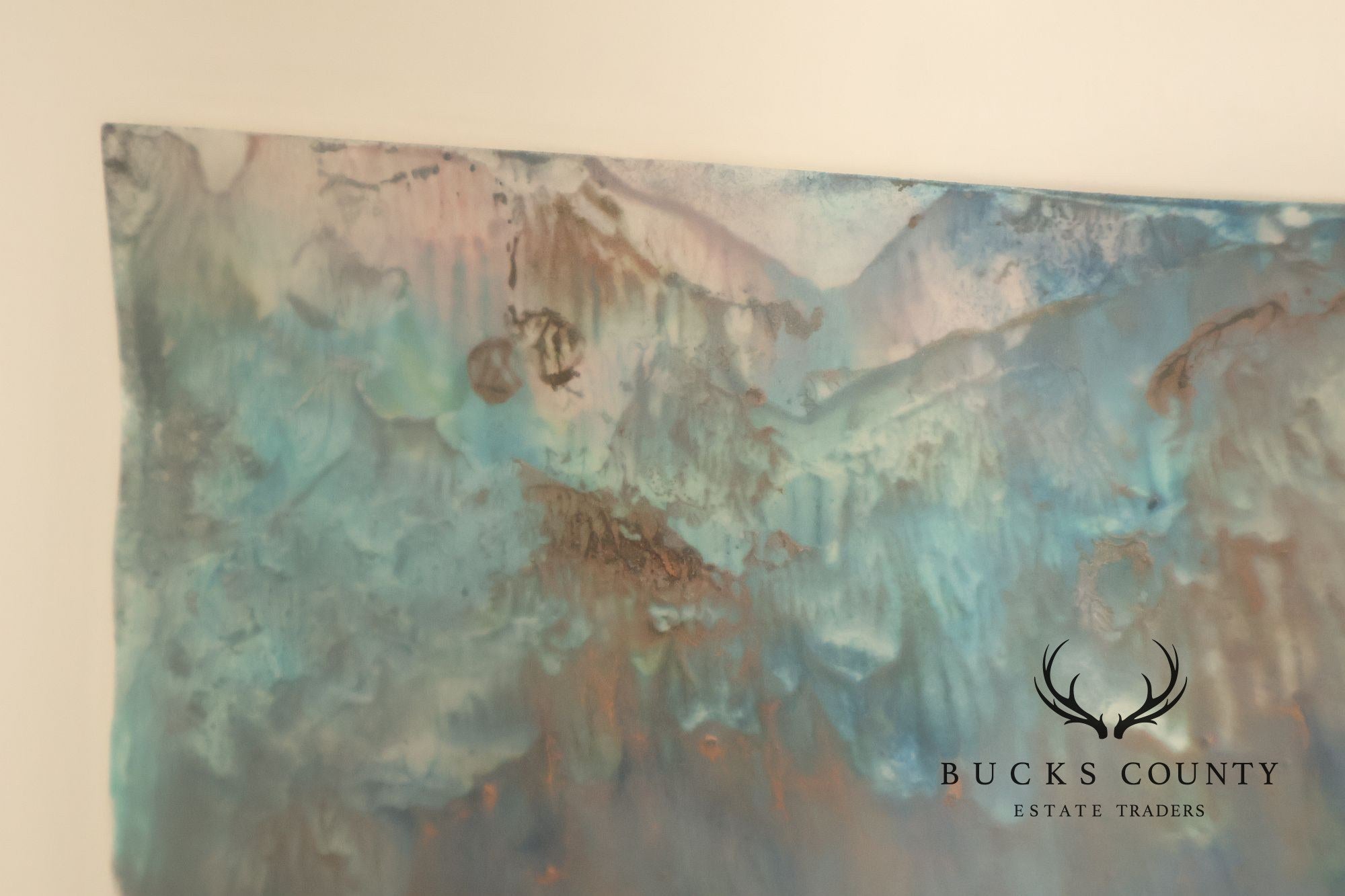 Suzanne S. Marinell Melted Wax Painting, Aurora Borealis