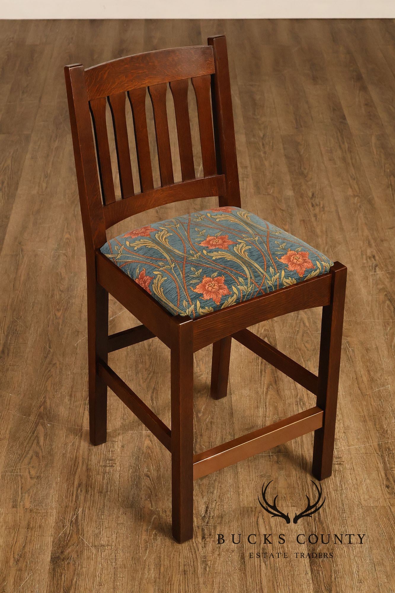 Stickley Mission Collection Set Of Four Cottage Style Bar Stools