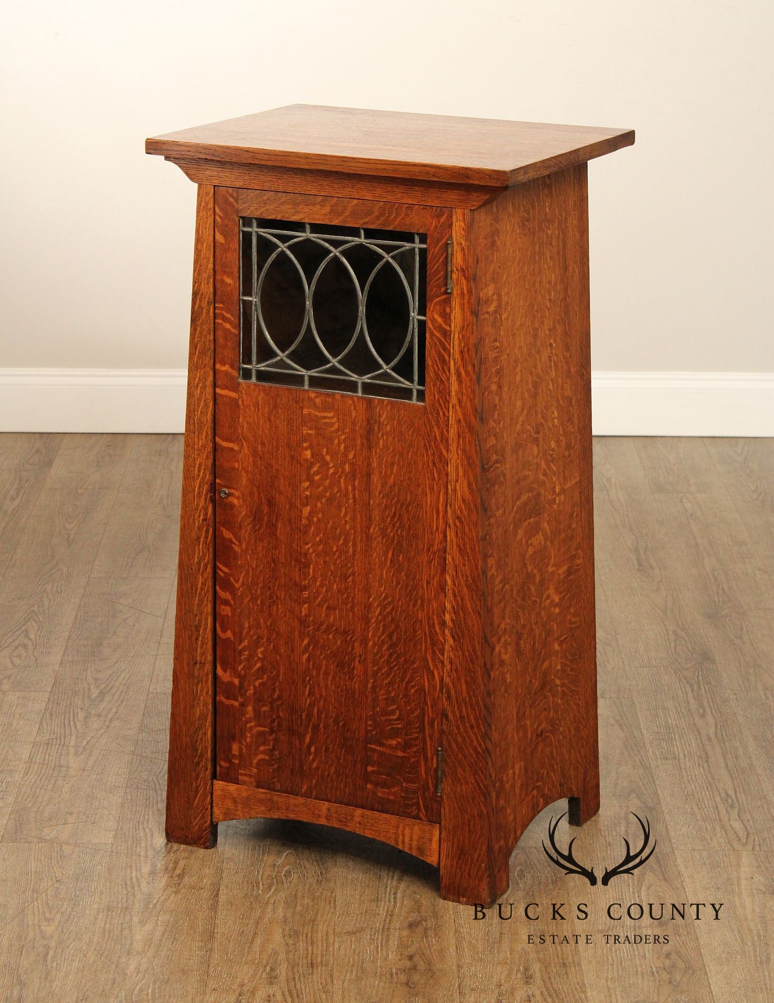 Antique Arts and Crafts Oak Cellarette