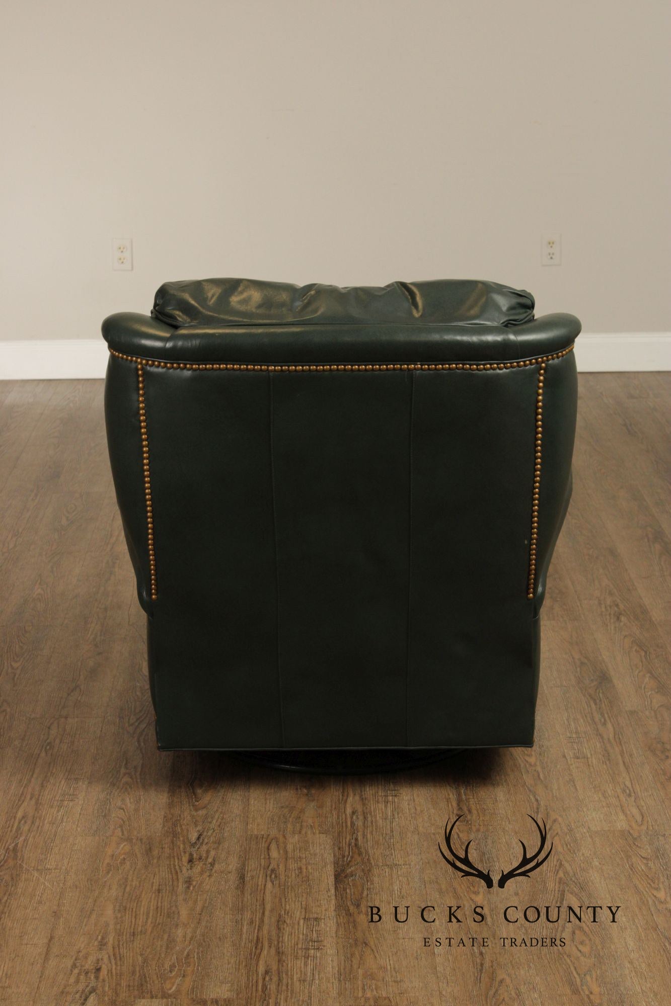 Hancock and Moore Leather Recliner Lounge Chair and Ottoman