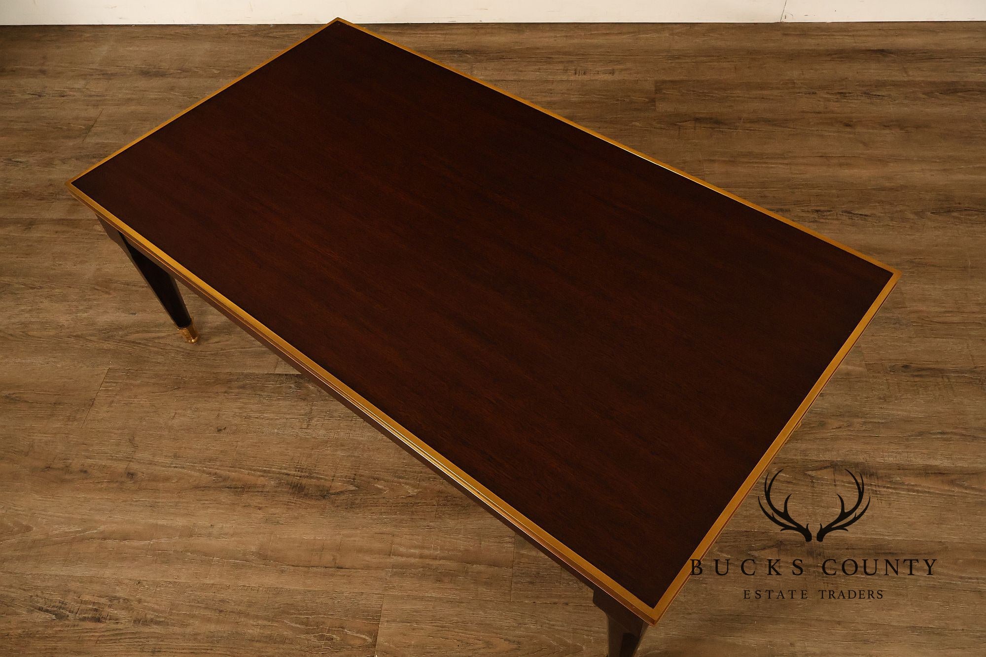 THEODORE ALEXANDER MAHOGANY BARON COCKTAIL TABLE