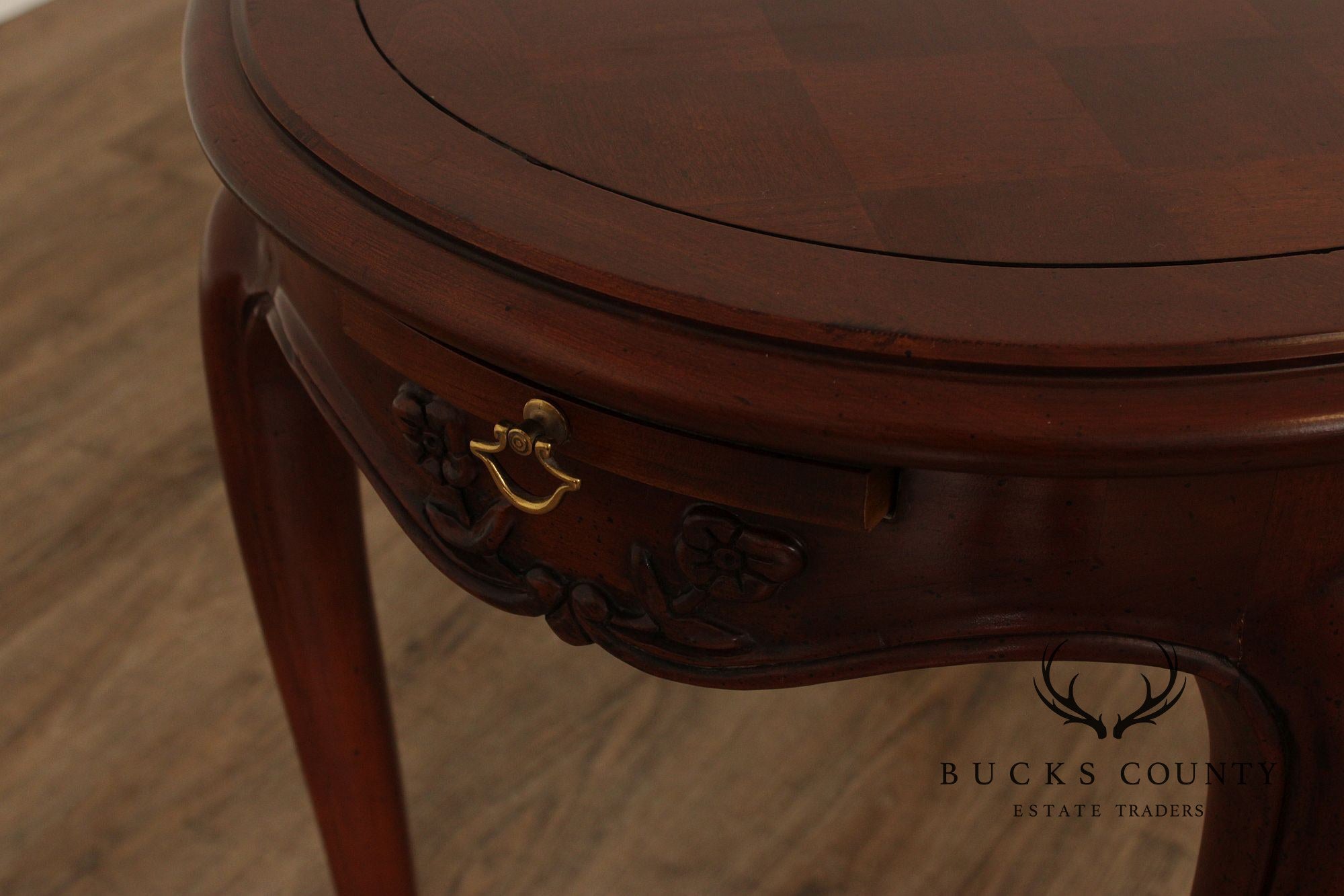 Century Furniture French Louis XV Style Carved Oval Side Table