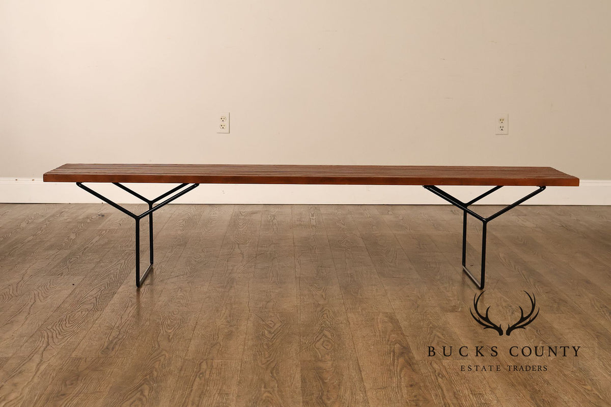 Knoll Mid Century Modern 'Bertoia' Teak Bench