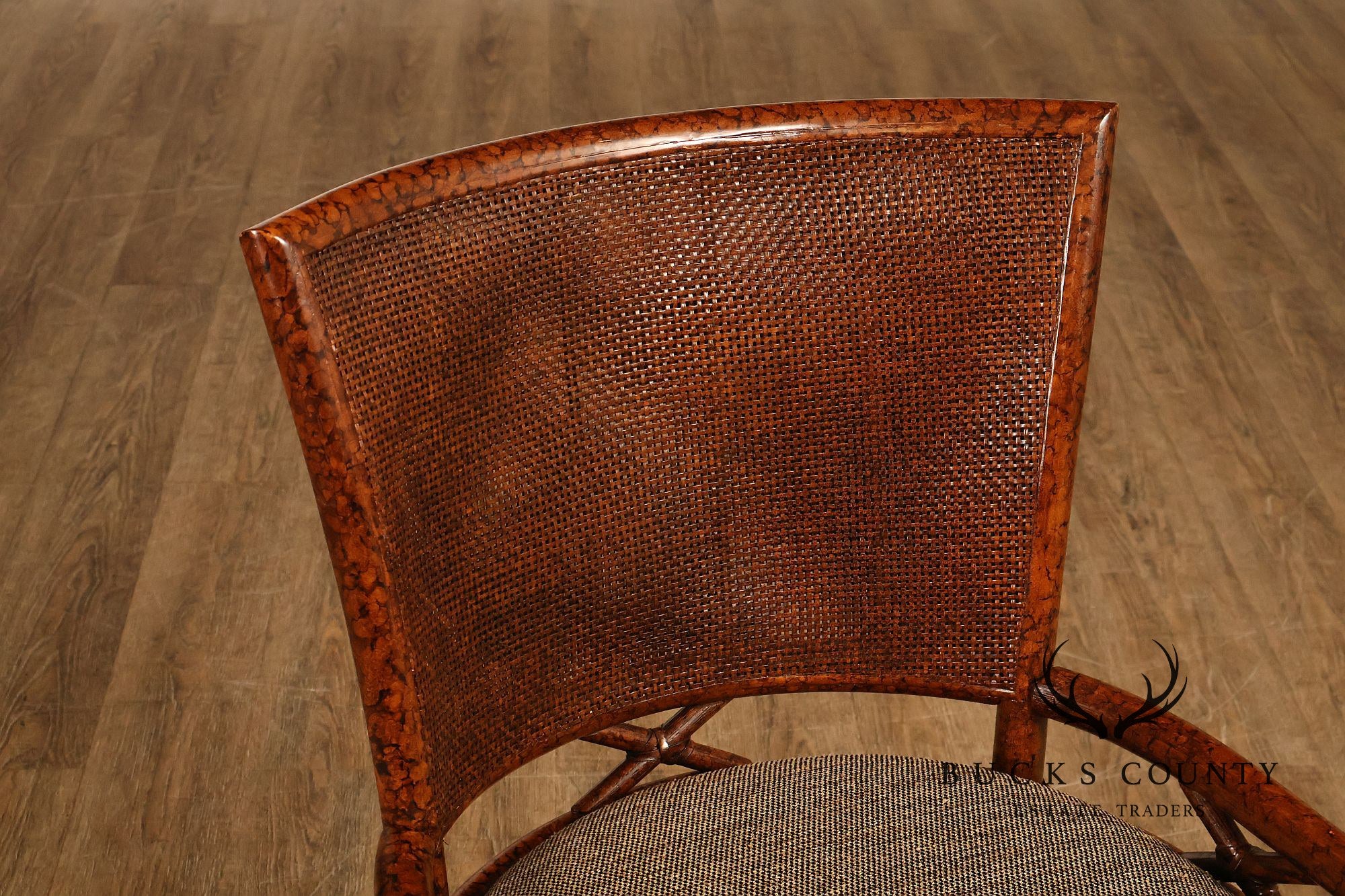 Ficks Reed Set of Four Woven Rattan Dining Chairs