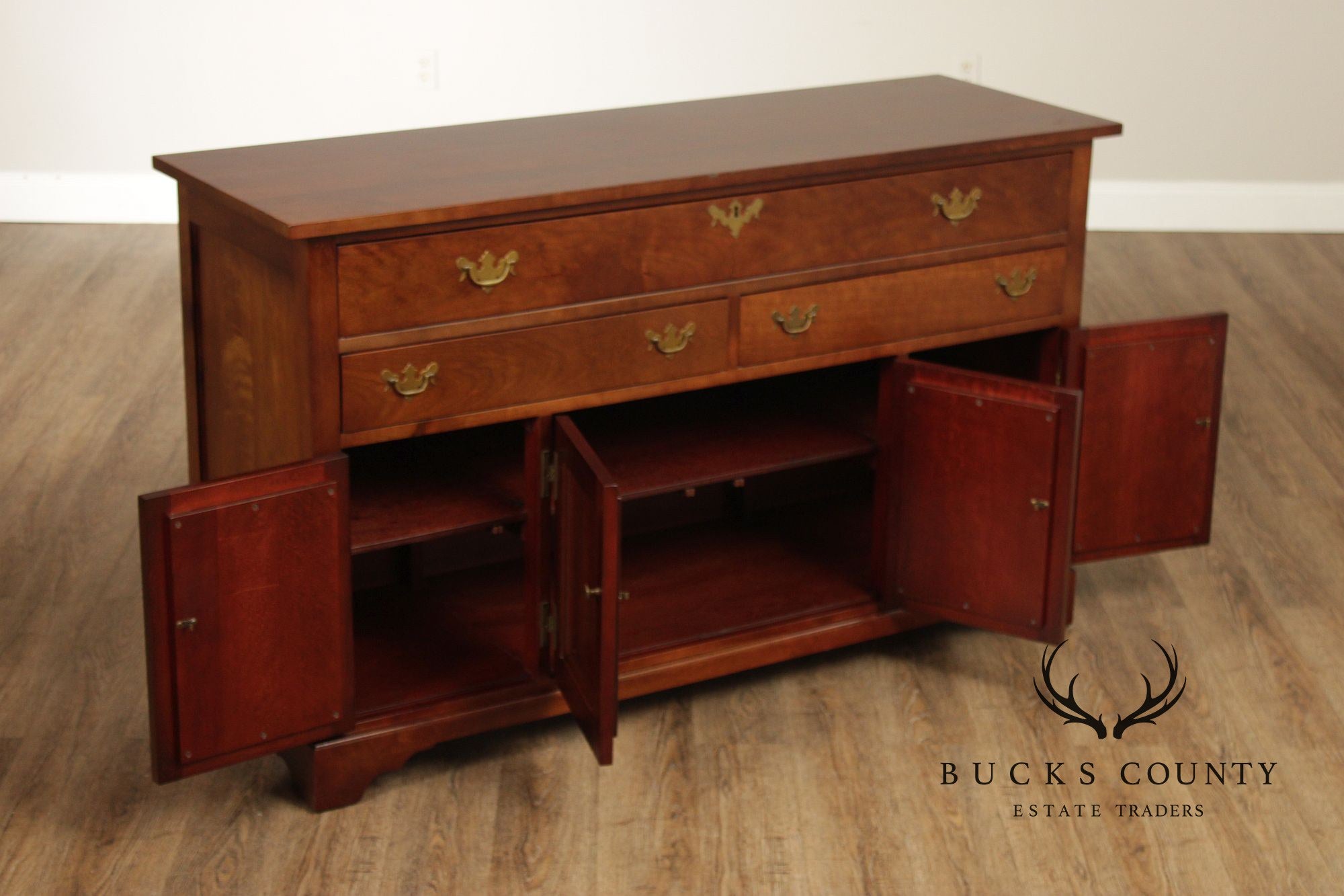 E.A. Clore Sons Cherry Colonial Style Sideboard Buffet